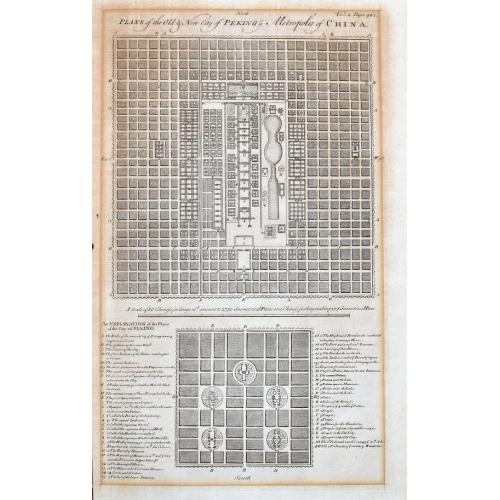 Old map image download for Plans of the Old & New City of Peking ye Metropolis of China.