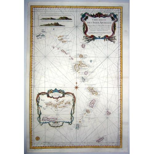 Old map image download for [VIRGIN ISLANDS],- CARTE REDUITE DES ISLES ANTILLES .. 1758 - CARTE PARTICULIERE DES ISLES DES VIERGES
