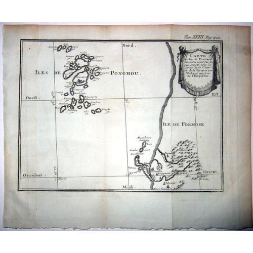 Old map image download for Carte des Isles de PONGHOU suivant le point sur lequel on ete faites les Cartes de la China et de l Tartarie par l'Ordre et aux frais de L'Empereur. [Taiwan]