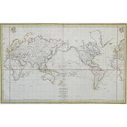 Mappemonde ou Carte Reduite des Parties Connues du Globe pour servir au Voyage de La Perouse fait dans les Annees 1785. . .