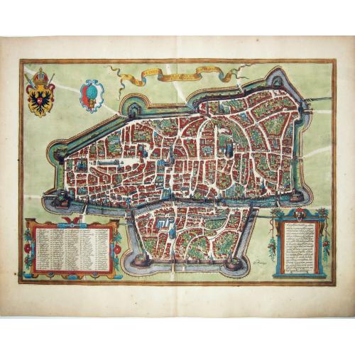 Old map image download for Augsburg. -Augusta iuxta figuram quam his ce temporibus habet delineata