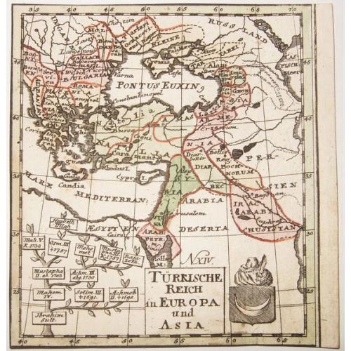 Old map image download for TURKISCHE REICH in EUROPA und ASIA.