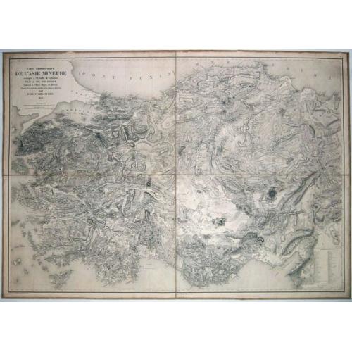 Old map image download for ASIA MINOR/TURKEY. - CARTE GEOGRAPHIQUE DE L'ASIE MINEURE ... PAR A.DE BOLOTOFF ... PAR P.DE TCHIHATCHEF [Chikhachyov] 1853.