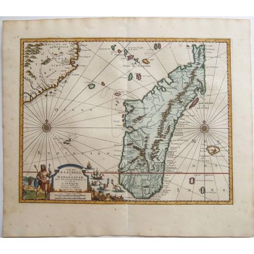 Old map image download for Madagascar [and Reunion], Ile de S. Laurens ou ...