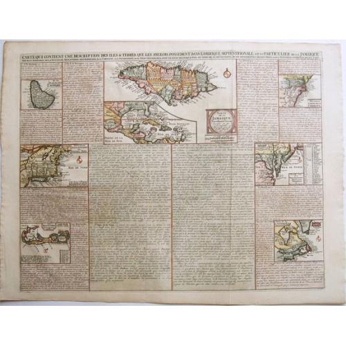 Old map image download for BRITISH NORTH AMERICA, - Carte Qui Contient Une Description Des Iles & Terres Que Les Anglois . . .