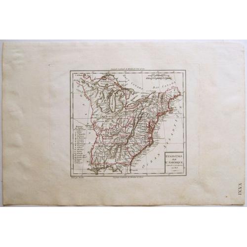 Old map image download for Etats Unis De L'Amerique Corriges et Augmentes en 1803. 