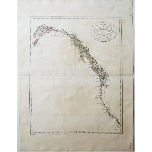 Old map image download for Carte de la Partie de la Cote Nord-Ouest de l'Amerique Reconnue pendant les Etes de 1792, 1793 et 1794 . . 