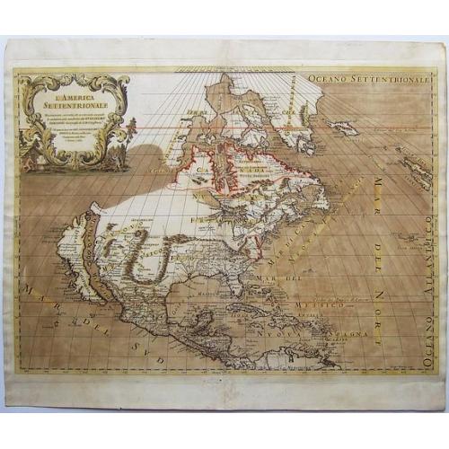 Old map image download for L'America Settentrionale. Nuovamente corretta....[California Island]