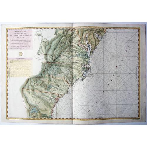 Old map image download for Carte réduite des côtes orientale de l'Amérique Septentrionale contenant partie du Nouveau Jersey, la Pen-sylvanie, le Mary-land, la Virginie. . .
