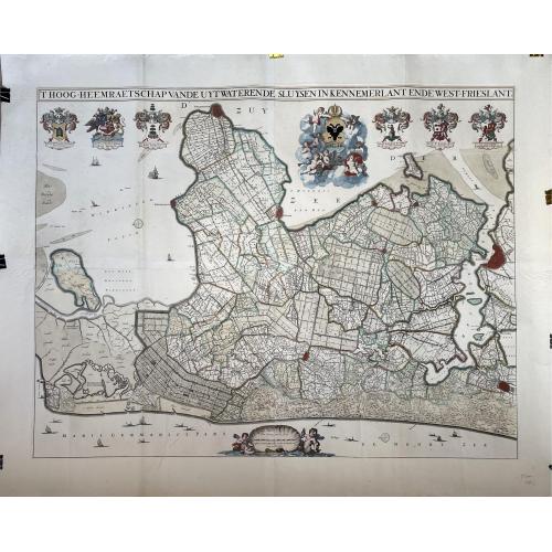 Old map image download for T Hoogh-Heemraetschap van de Uytwaterende Sluysen in Kennemerlant ende West-Frieslant’