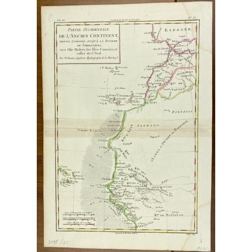 Old map image download for [Lot of 5 maps and charts of island in the South Atlantic]  Nieuwe Pascaert van de Kuste van Maroca en  Zanhaga..van C. Cantin tot C.Bajador....'t I.Lancerota en 't I.Forteventura.