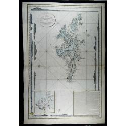 Carte des iles Shetland, d'après le plan du Cap. Anglais Preston, rectifié par M. de Lowenorn en 1787, Dépôt de La Marine, l'an XIII