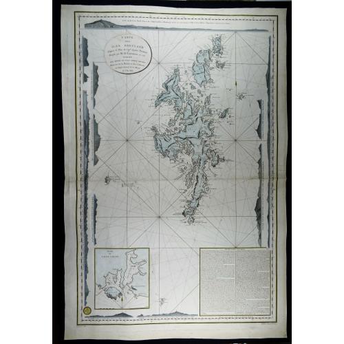 Old map image download for Carte des iles Shetland, d'après le plan du Cap. Anglais Preston, rectifié par M. de Lowenorn en 1787, Dépôt de La Marine, l'an XIII