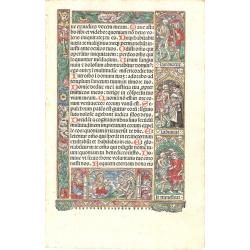 Leaf from a printed Book of Hours 