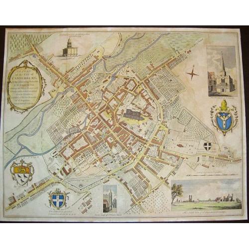 Old map image download for A Plan of the City of Canterbury & the adjoining Suburbs...