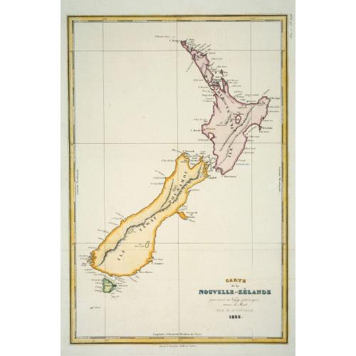 Old map image download for Carte de la Nouvelle-Zélande pour servir au Voyage pittoresque autour du Monde