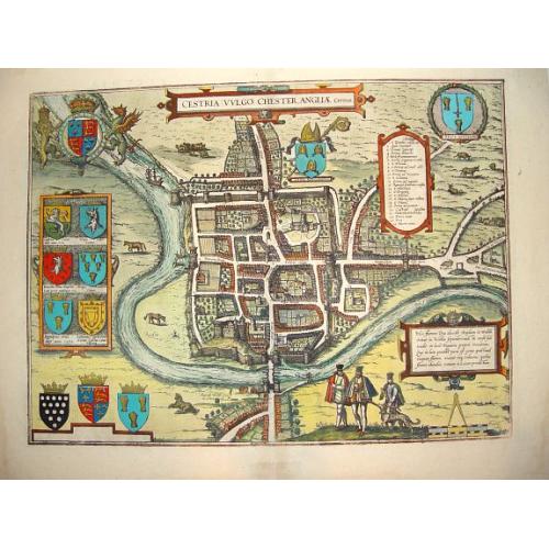 Old map image download for Cestria Vulgo Chester, Angliae Civitas