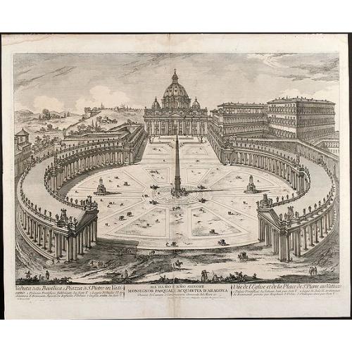 Old map image download for Veduta della Basilica e Piazza di S. Pietro in Vaticano