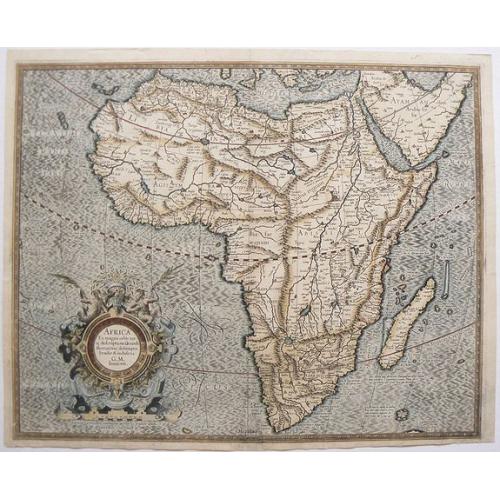 Old map image download for Africa ex magna orbis terre descriptione Gerardi Mercator.