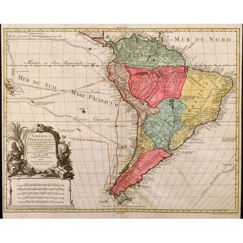 Old map image download for America Meridionalis Concinnata juxta Observationes Dnn Acad