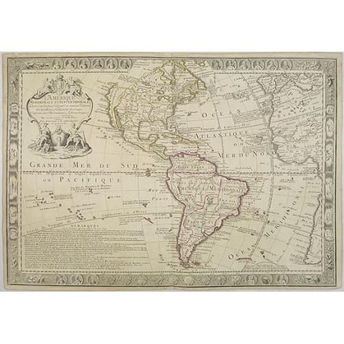 Old map image download for L\'AMERIQUE Meridionale et Septentrionale Dressée sur?