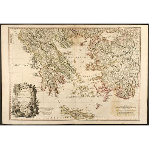 Old map image download for Greece. Archipelago and Part of Anadoli. By L.S. de la Rochette. MDCCXC. London, Published for Willm. Faden, Geographer to the King. January 1st. 1791