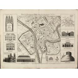 A Plan of the City of York Survey'd By Peter Chassereau / Plan de la Ville et foubourgs de York. Capitale de le Comté du meme Nom levé par le Sr. P: Chassereau & Publié par Rocque a Charing Cross 1750