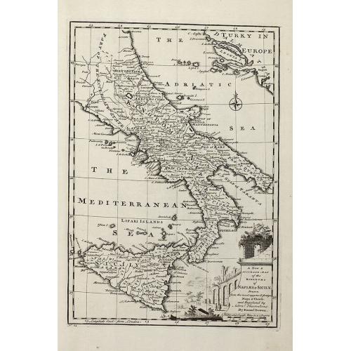 Old map image download for A New & Accurate Map of the Kingdoms of Naples & Sicily