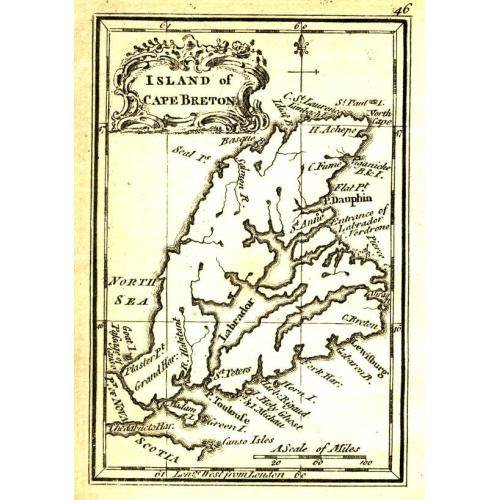 Old map image download for Island of Cape Breton.