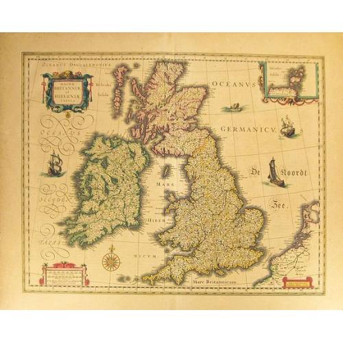 Old map image download for Magnae Britanniae et Hiberniae Tabula.