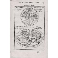 La Terre Partageeaux Trois Enfans de Noe / Ancienne Division dela Terre Endiuers Peuples Du Globe Terrestre.