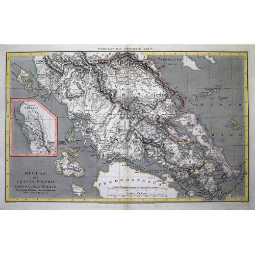 Old map image download for Hellas sive Graecia propria Thessalia et Epirus...