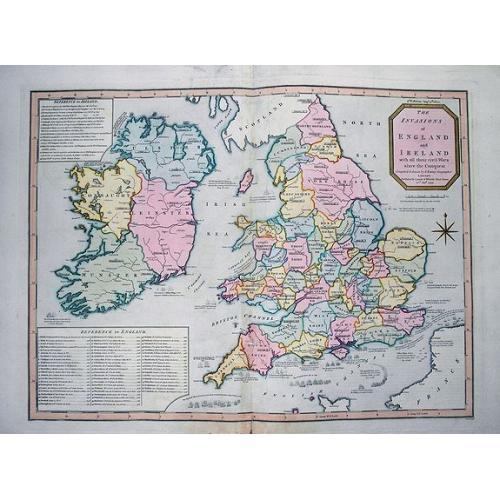 Old map image download for The invasions of England and Ireland with all their civil Wars since the Conquest.