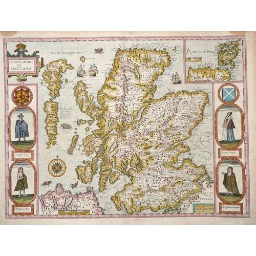 Old map image download for The Kingdome of Scotland.