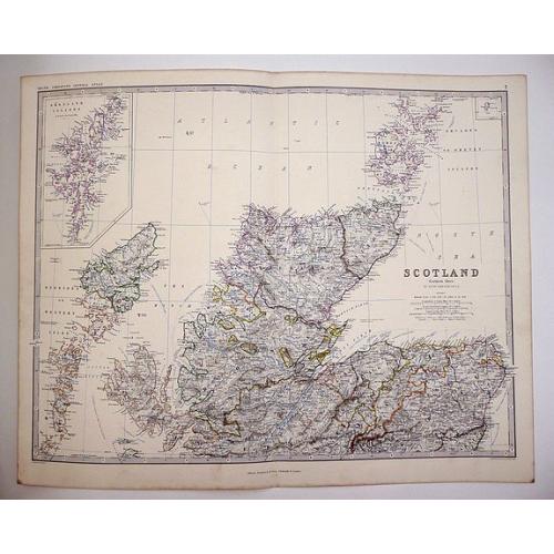 Old map image download for Scotland on Two sheets North and South