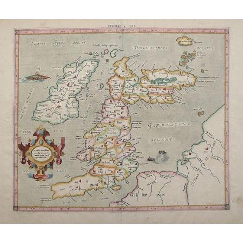 Old map image download for Tab. I. Europae Continens Albion, Britanniam, et Hiberniam.