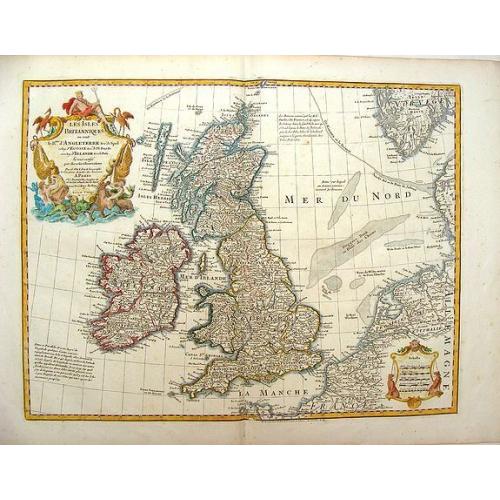 Old map image download for Les Isles Britanniques ou Sont le Royaumes d\'Angleterre .