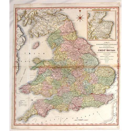 Old map image download for A Map of England, Wales & Scotland