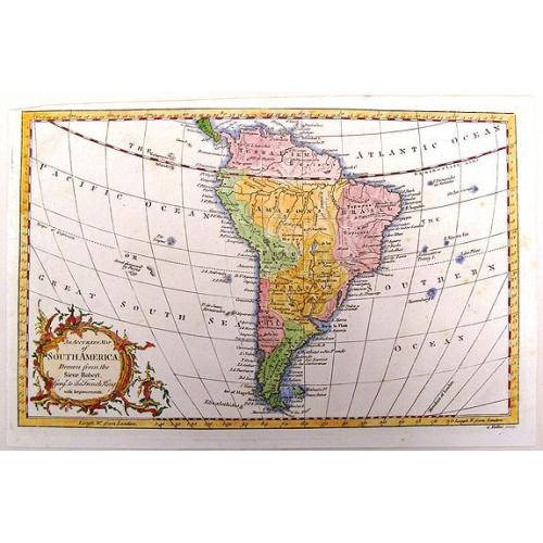 Old map image download for An Accurate Map of South America Drawn from the Sieur Robert.