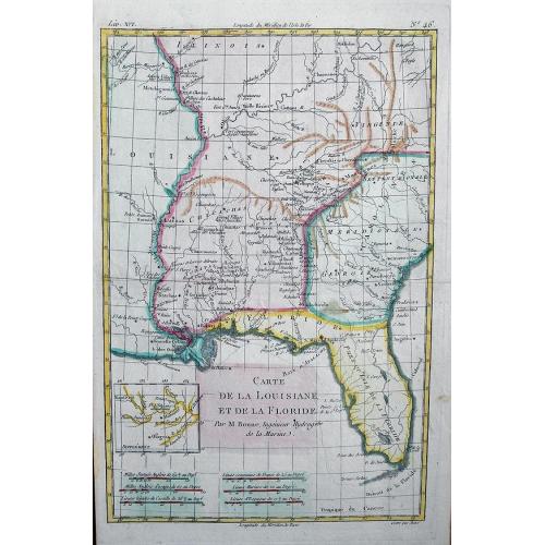 Old map image download for Carte de la Louisiane et de la Floride