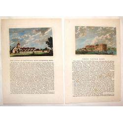 (2 Engravings) Leeds Castle, Kent & The Priory of Davyngton, Neat Faversham, Kent.