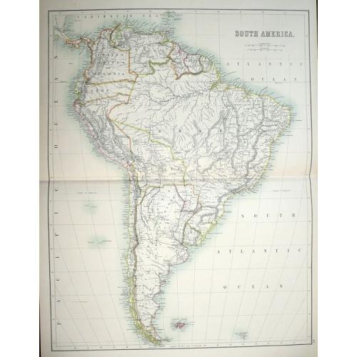 Old map image download for (A set of six maps of Central & South America)