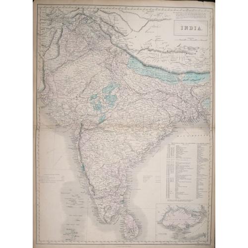 Old map image download for India.