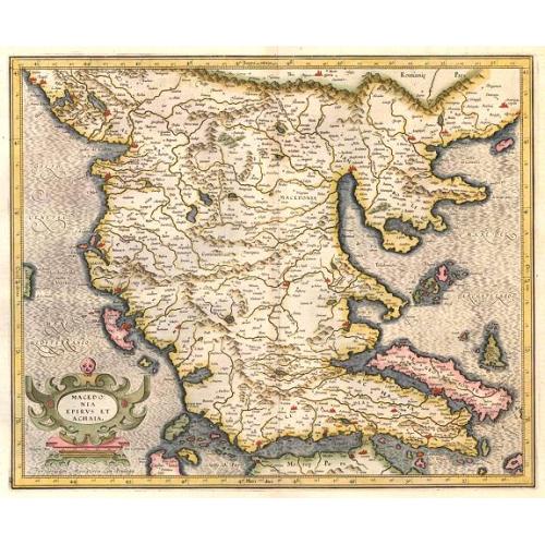 Old map image download for MACEDONIA EPIRUS ET ACHAIA. 