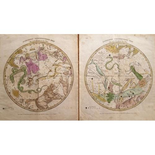 Old map image download for (2 charts) Northern Circumpolar Map for each Month in the Year & Southern Circumpolar Map for each Month . . .