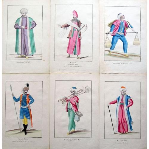 Old map image download for [Set of six costume plates of the Ottoman Empire.]