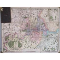 London And Its Environs. Containing the Boundaries of the Metropolitan Boroughs, the different Railroads & Stations, The New Cemetaries, Roads, Docks, Canals, and all modern improvements ...