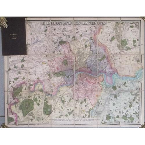 Old map image download for London And Its Environs. Containing the Boundaries of the Metropolitan Boroughs, the different Railroads & Stations, The New Cemetaries, Roads, Docks, Canals, and all modern improvements ...