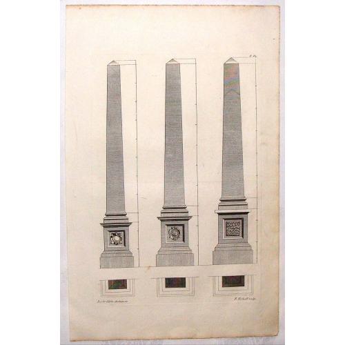 Old map image download for Three architectural Columns by Gibbs.