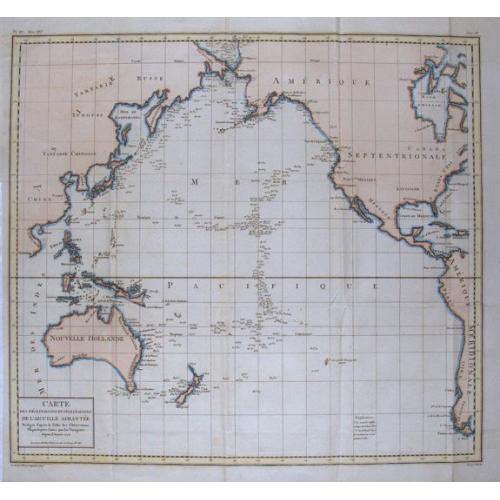 Old map image download for Carte des déclinaisons et inclinaisons de l'aiguille aimantée...1775.